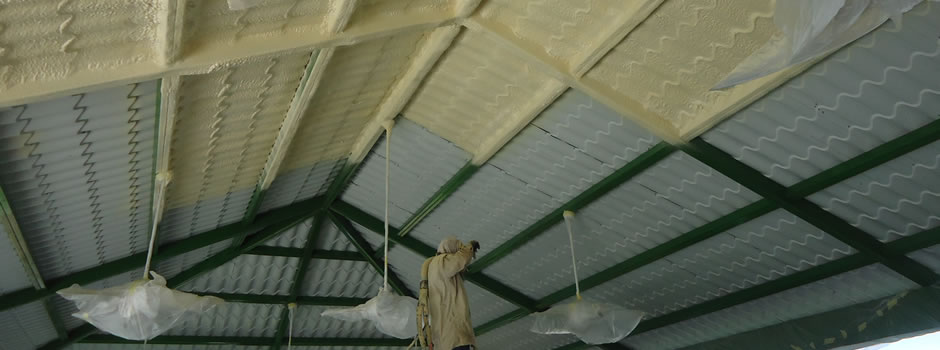 Uso de la Espuma de Poliuretano expandida para la protección de techo