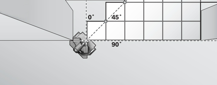 Figura 8 - Colocación de un piso de porcelanato partiendo desde una esquina