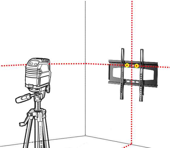 Colocación de soporte para TV - Nivelación