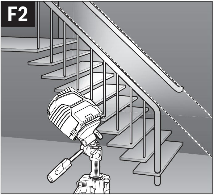 Nivelación de escaleras con nivel láser lineas verdes