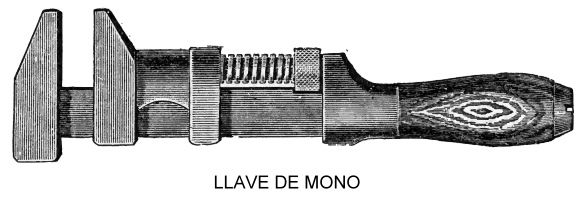 Llave ajustable de gran tamaño