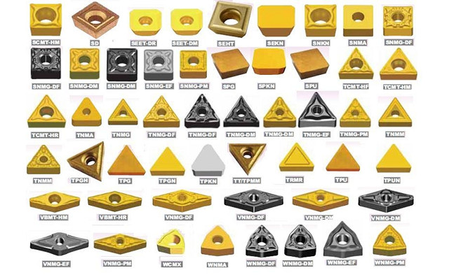 Diagrama de formas y códigos de letra - Nomenclatura de discos de corte