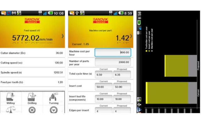 Sandvik - App de herramientas para mecanizado