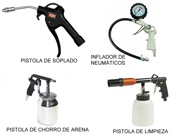 Pistolas de soplado neumáticas