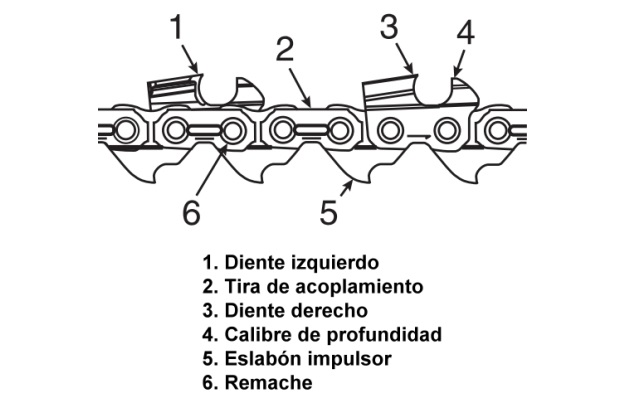Motosierra - Cadena de aserrado