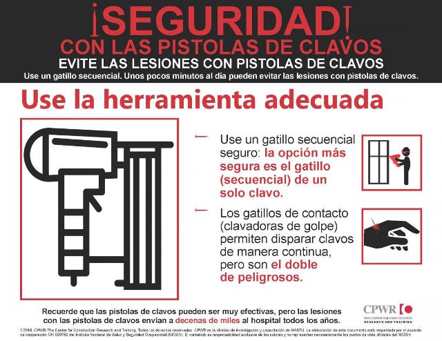 Seguridad en el uso de pistola clavadora - Herramienta segura